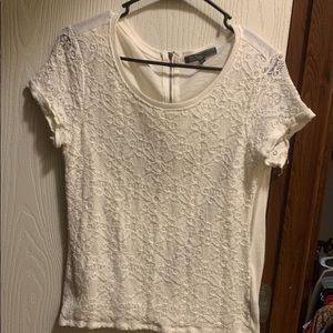 White Lacey top